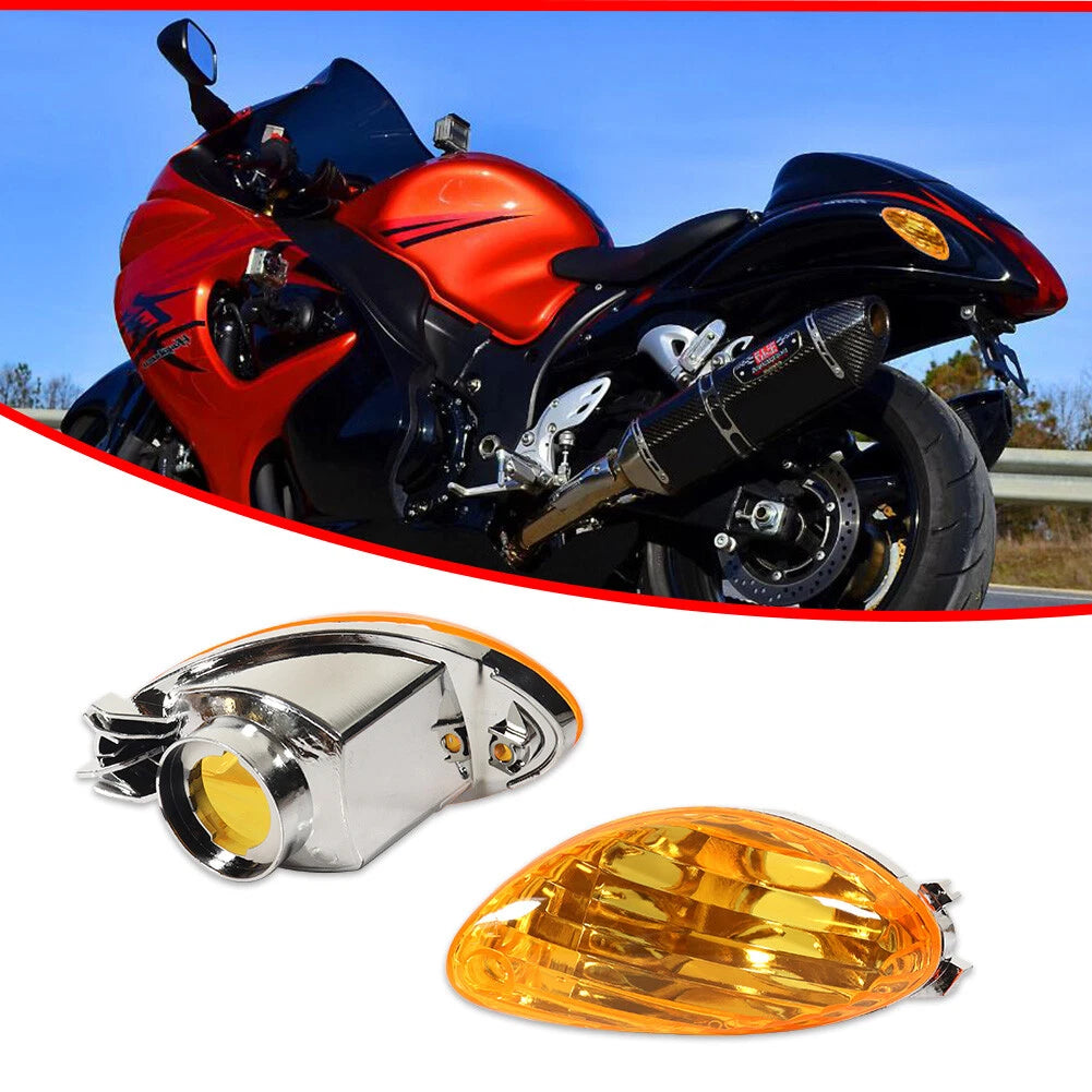 2X Rear Turn Signal Lights for Suzuki Hayabusa GSX1300R (2008–2020) Amber