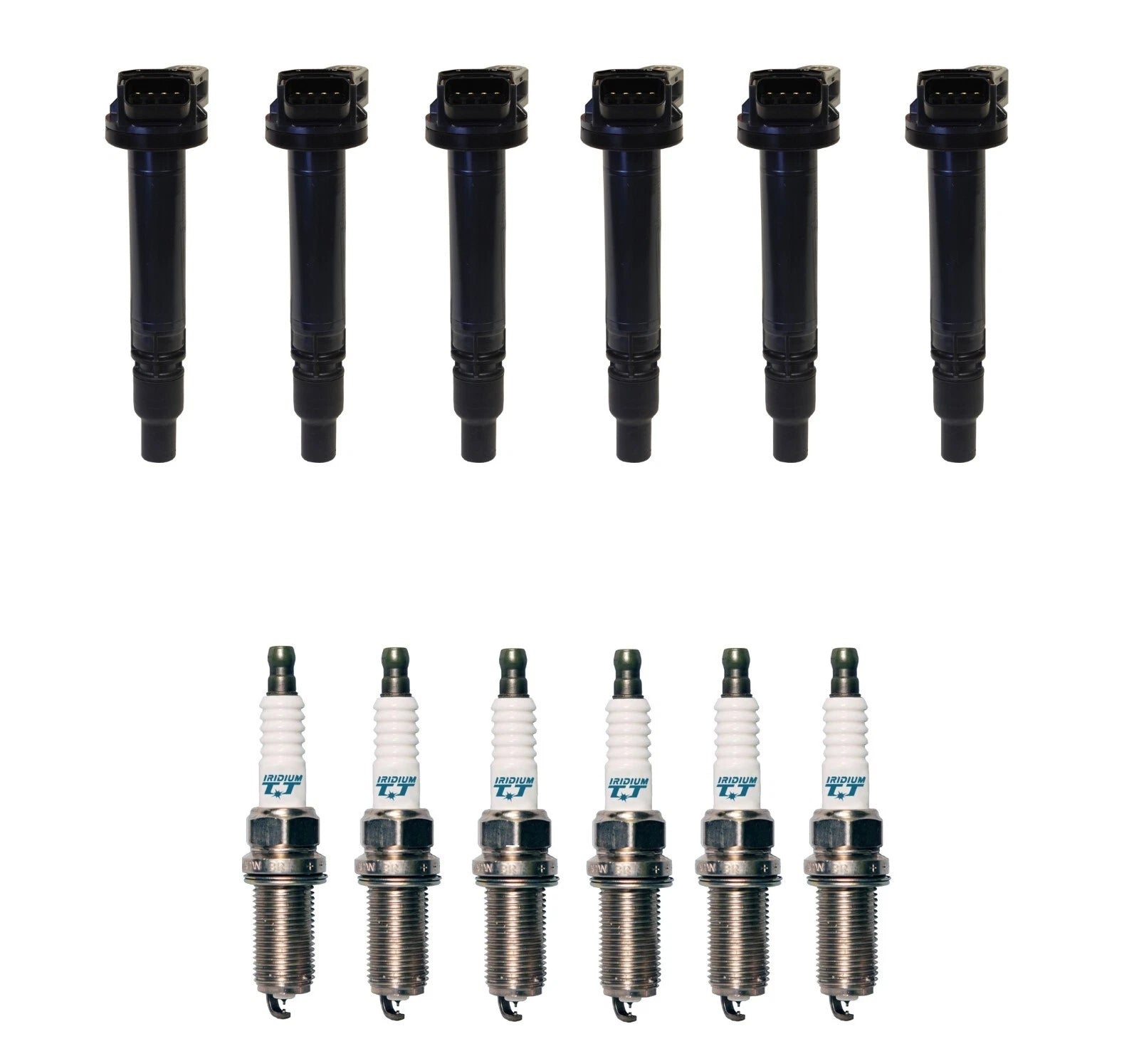 Set of 6 Ignition Coils & 6 Iridium TT Spark Plugs for Toyota V6 L4