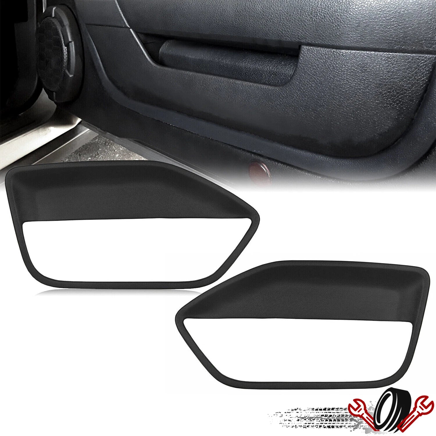 Pair of Interior Door Panel Inserts for Ford Mustang (2005–2009)