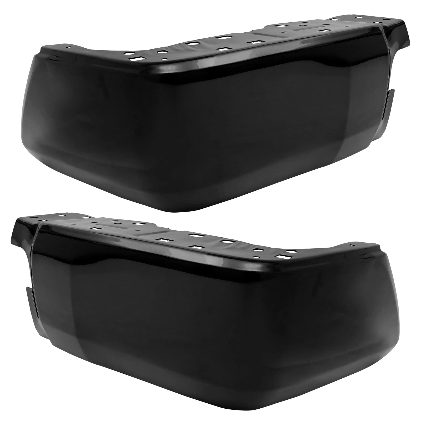 Steel Rear Bumper End Caps for Toyota Tundra (2014–2021) Black