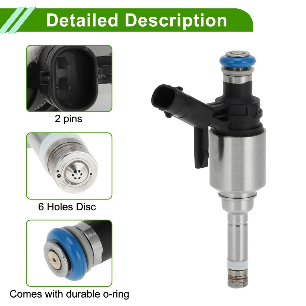 Fuel Injector No.06B906036C for Audi A4 B8 1.8 TFSI (2011–2015) 1 Pc Black