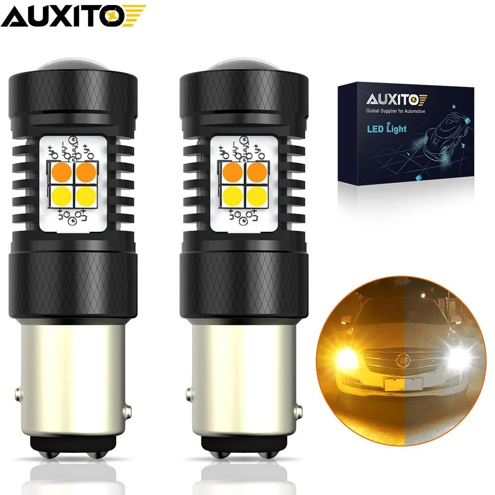 Set of 2 BAY15D 1157 LED Reverse Signal Turn Brake Lamp Bulbs for Cars/Trucks