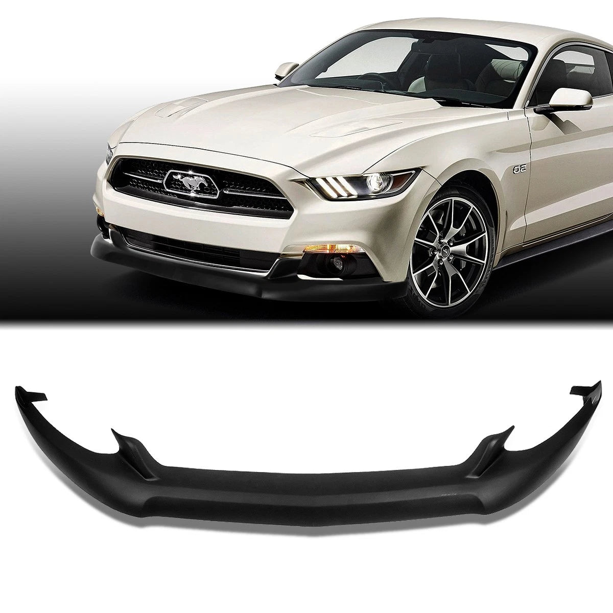 Front Bumper Lip Splitter Chin Spoiler Body Kit for Ford Mustang (2015–2017)