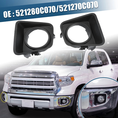 1 Pair Fog Light Grille Cover Trim for Toyota (No. 521280C070)