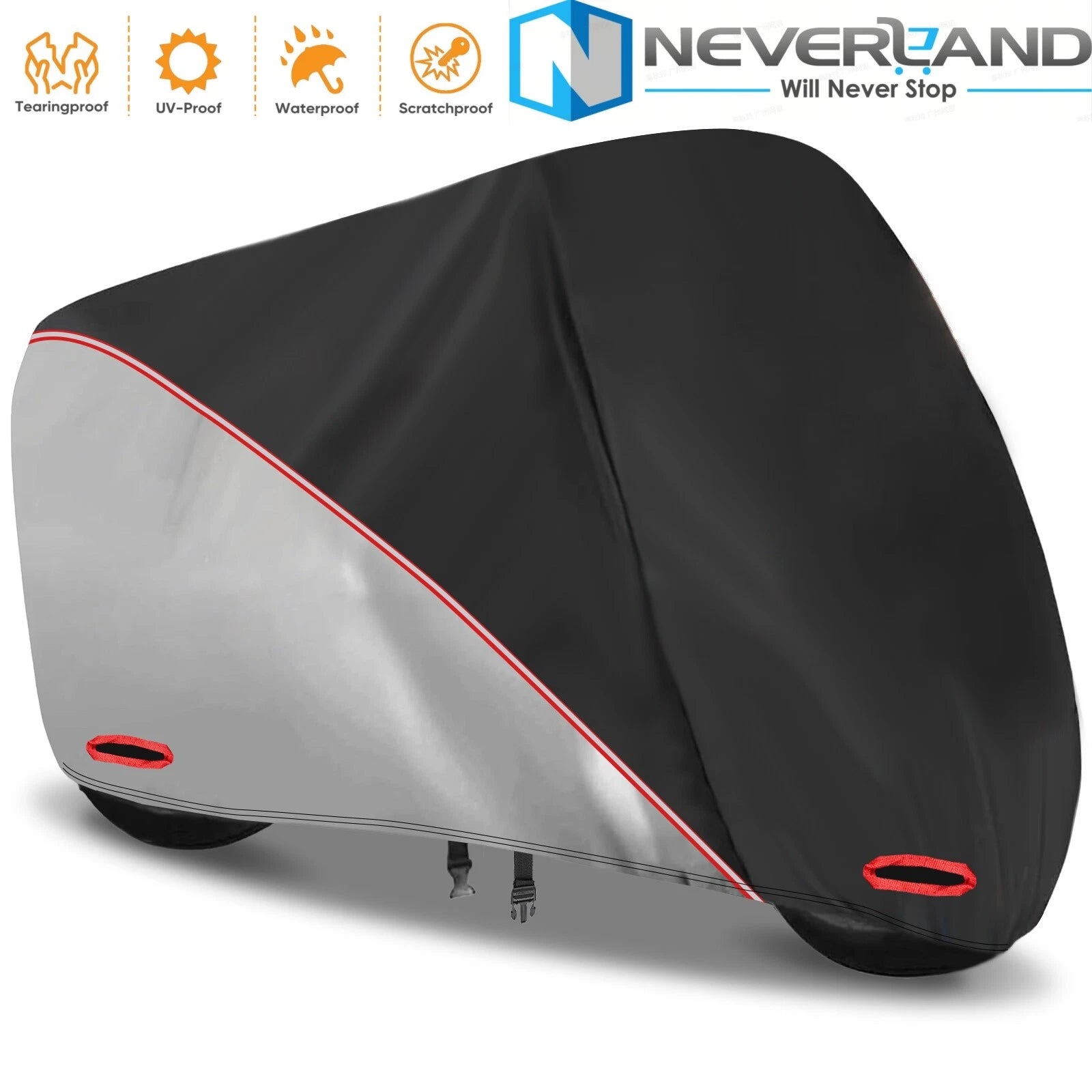 3XL Motorcycle Cover for Neverland (190T) Waterproof Outdoor Storage