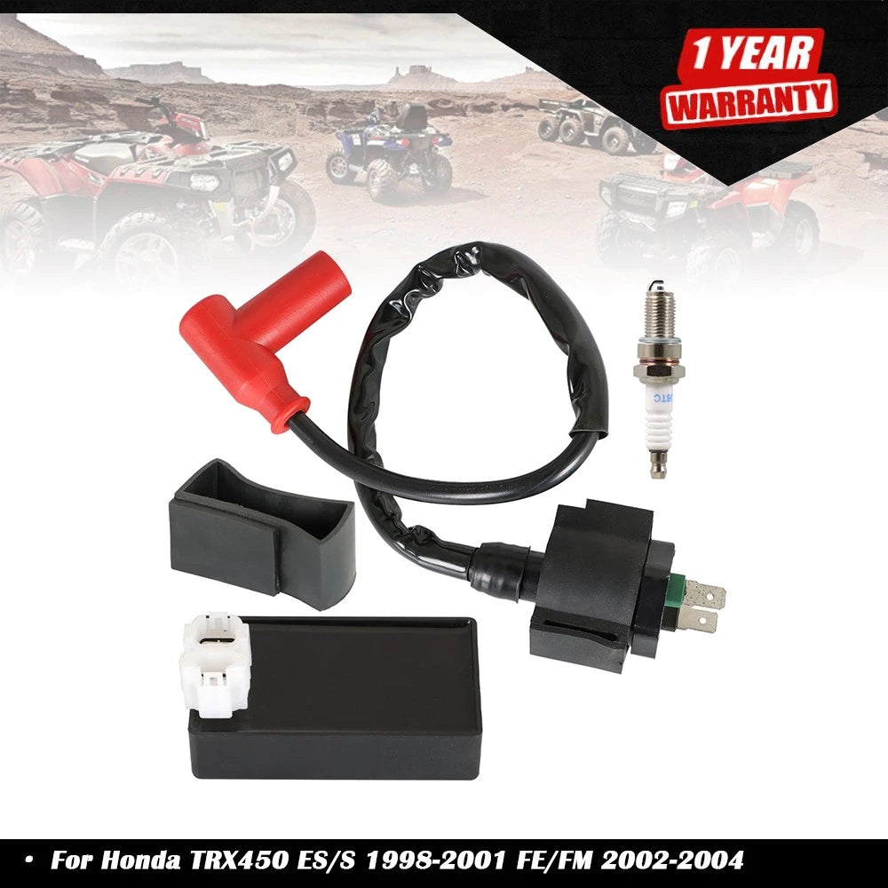 Ignition Coil Spark Plug CDI Box for Honda Foreman 450 TRX450ES (1998–2001)