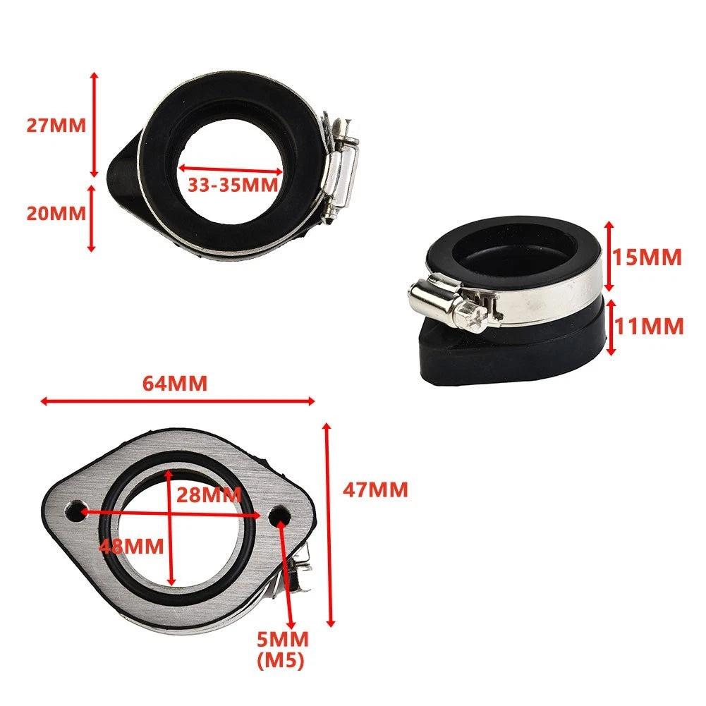 1X Carburetor Manifold Flange Adapter for Dirt Bike (33-35mm)