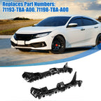 Front Bumper Bracket for Honda Fit (2015) - Plastic Black, 2 x Brackets
