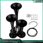3 Trumpet Train Horn Kit for Truck Van Car Boat (Electric Air Horn 150db)