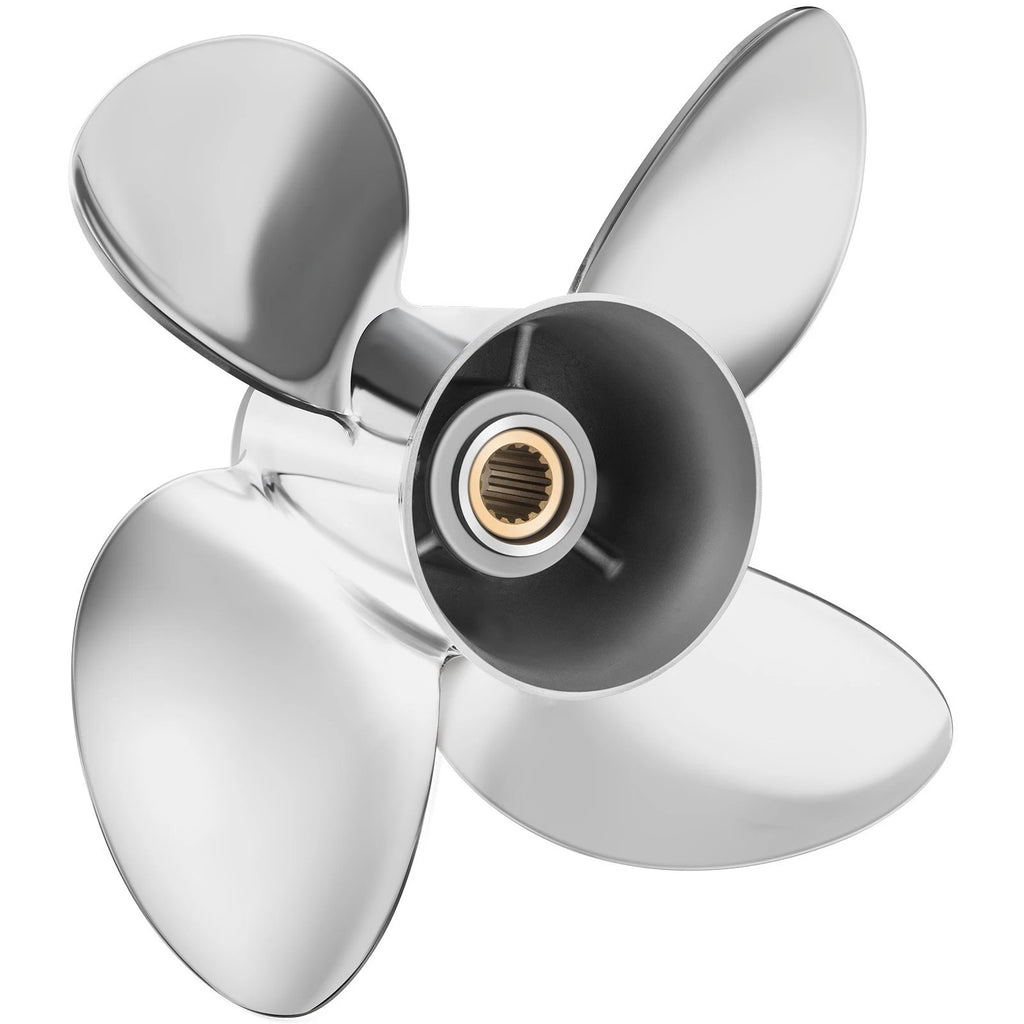 15 1/4X20 Stainless Boat Propeller for Tohatsu BF115-BF250 (15 Spline, RH, 4 Blade)