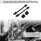 Front Stabilizer Bar Links 2 x Pcs Bushing for Dodge Ram 1500 (2002-2023)