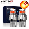 2X AUXITO 7443 Red LED Strobe Blinking Signal Brake Light Bulbs W21/5W G