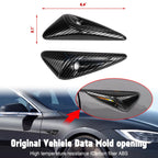 Carbon Style Side Camera Trim Cover for Tesla Model Y (2024-2025)