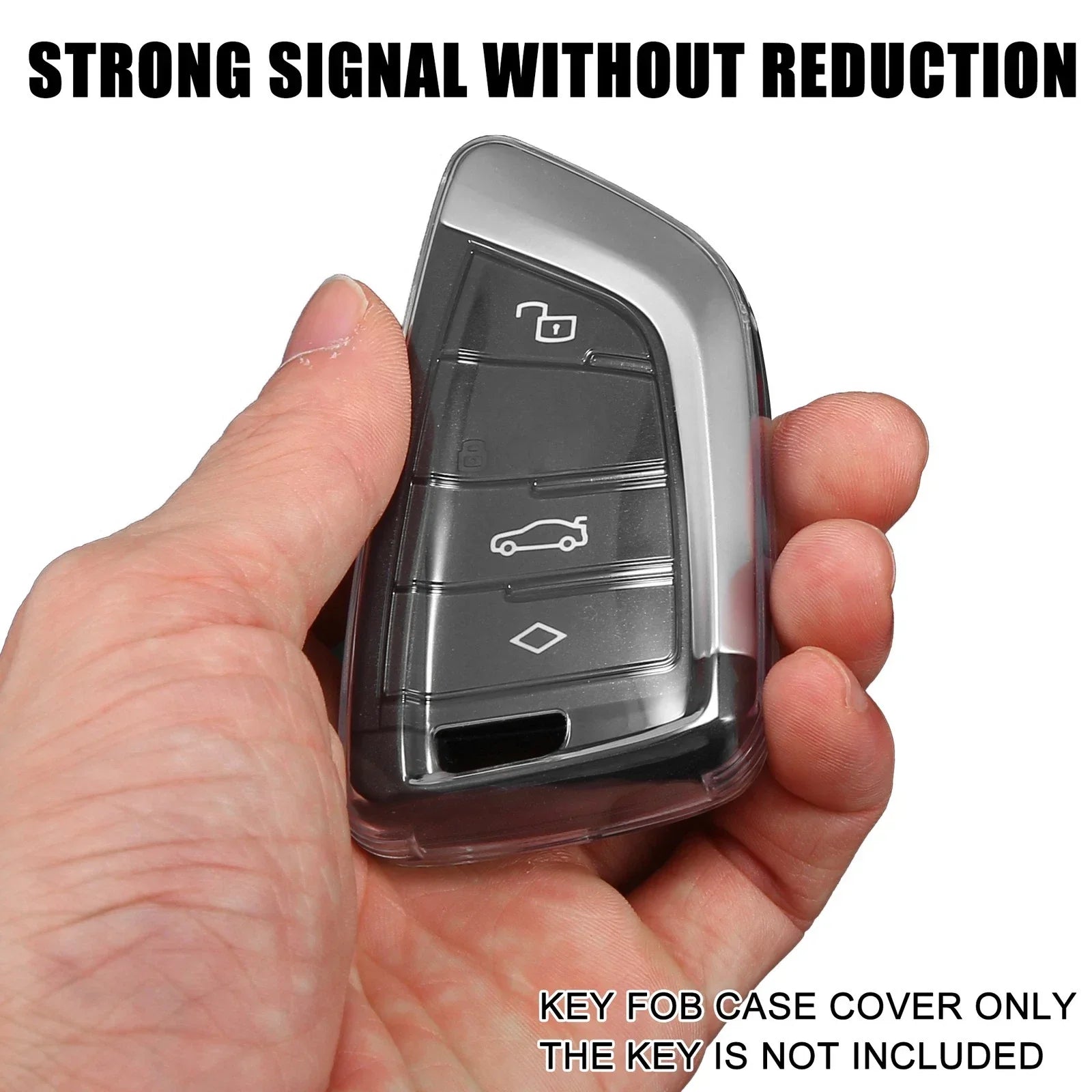 Key Fob Remote Cover TPU for BMW 1 2 3 5 6 X1 X3 Series Transparent