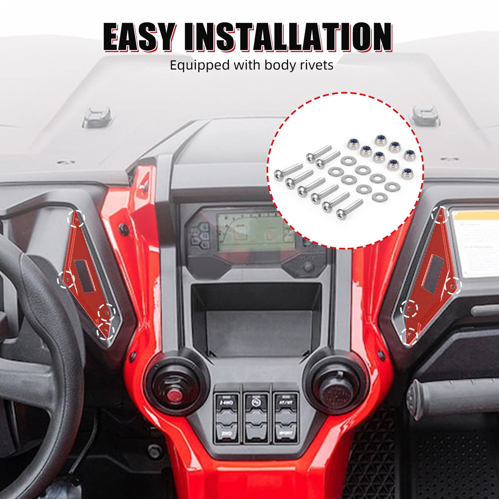 Rocker Switch Panel for Honda Talon 1000R 1000X (2019–2024) Aluminum