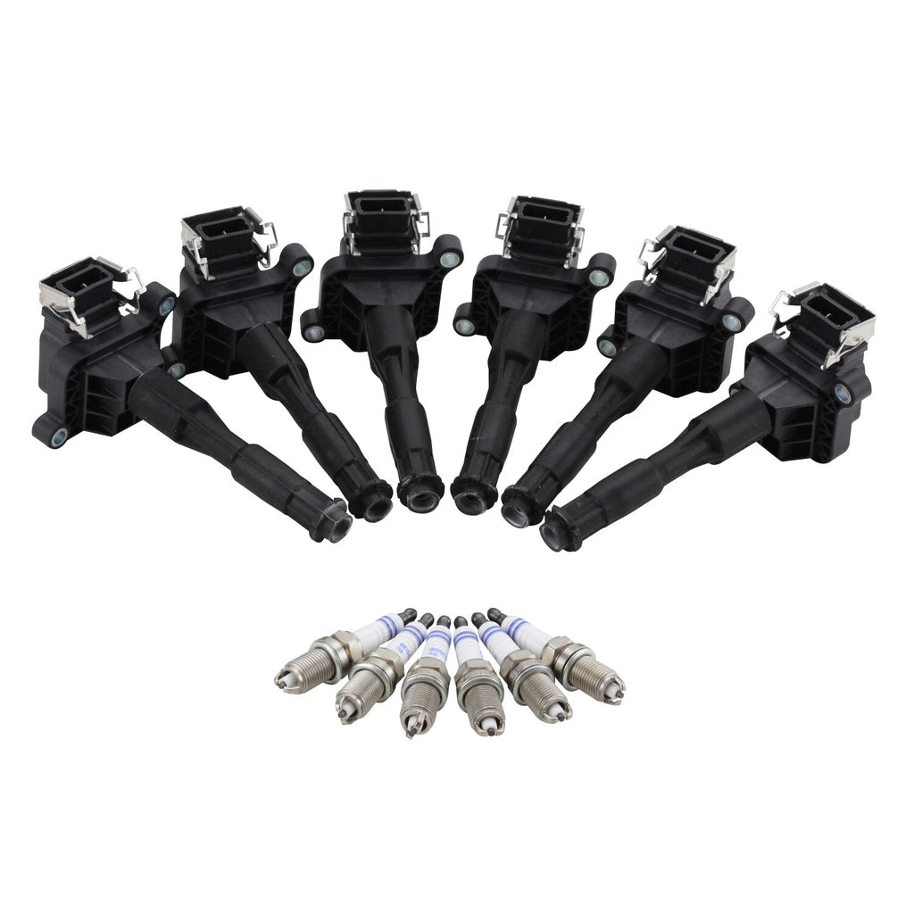 Set of 6 Ignition Coils & 6 Spark Plugs for BMW E36 M3, E39 528i (1992–1999)
