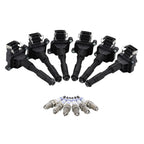Set of 6 Ignition Coils & 6 Spark Plugs for BMW E36 M3, E39 528i (1992–1999)