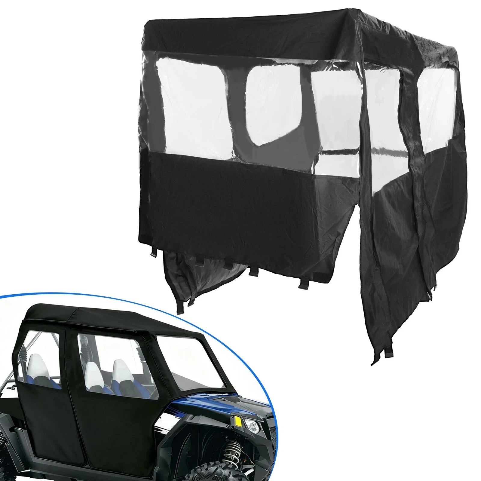 Cabin Enclosure Soft Door for Polaris RZR-4 800 900 (2010–2014)