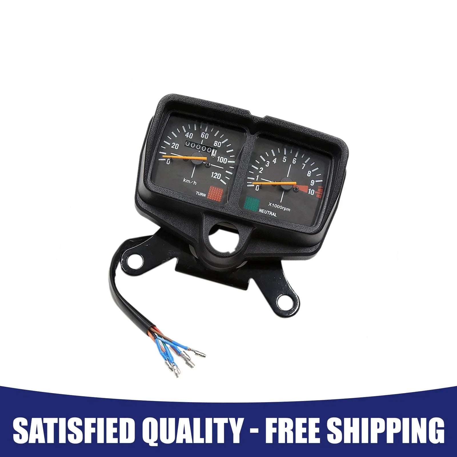 Dual Odometer Speedometer Gauge for Honda CG125 (0-10000rpm)