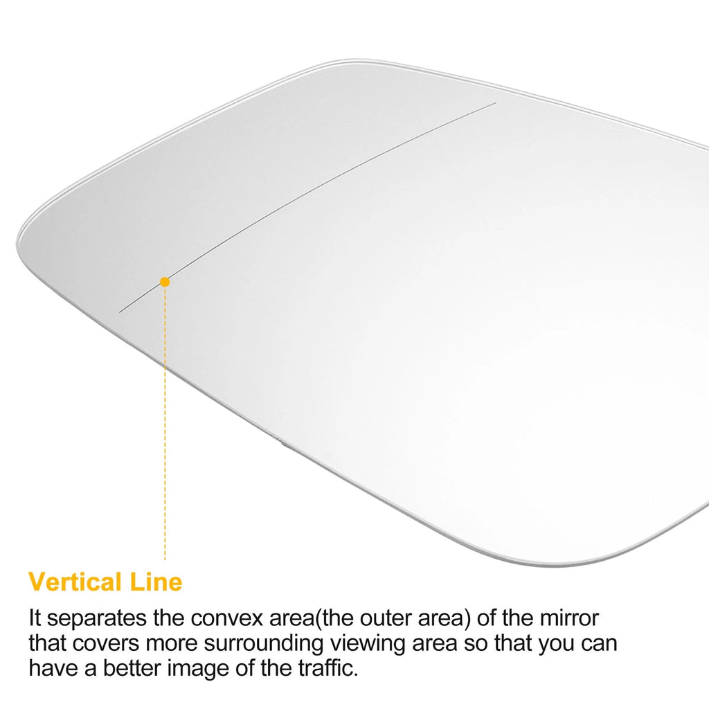 Left Side Heated White Mirror Glass for BMW 2 3 4 5 6 7 Series 
