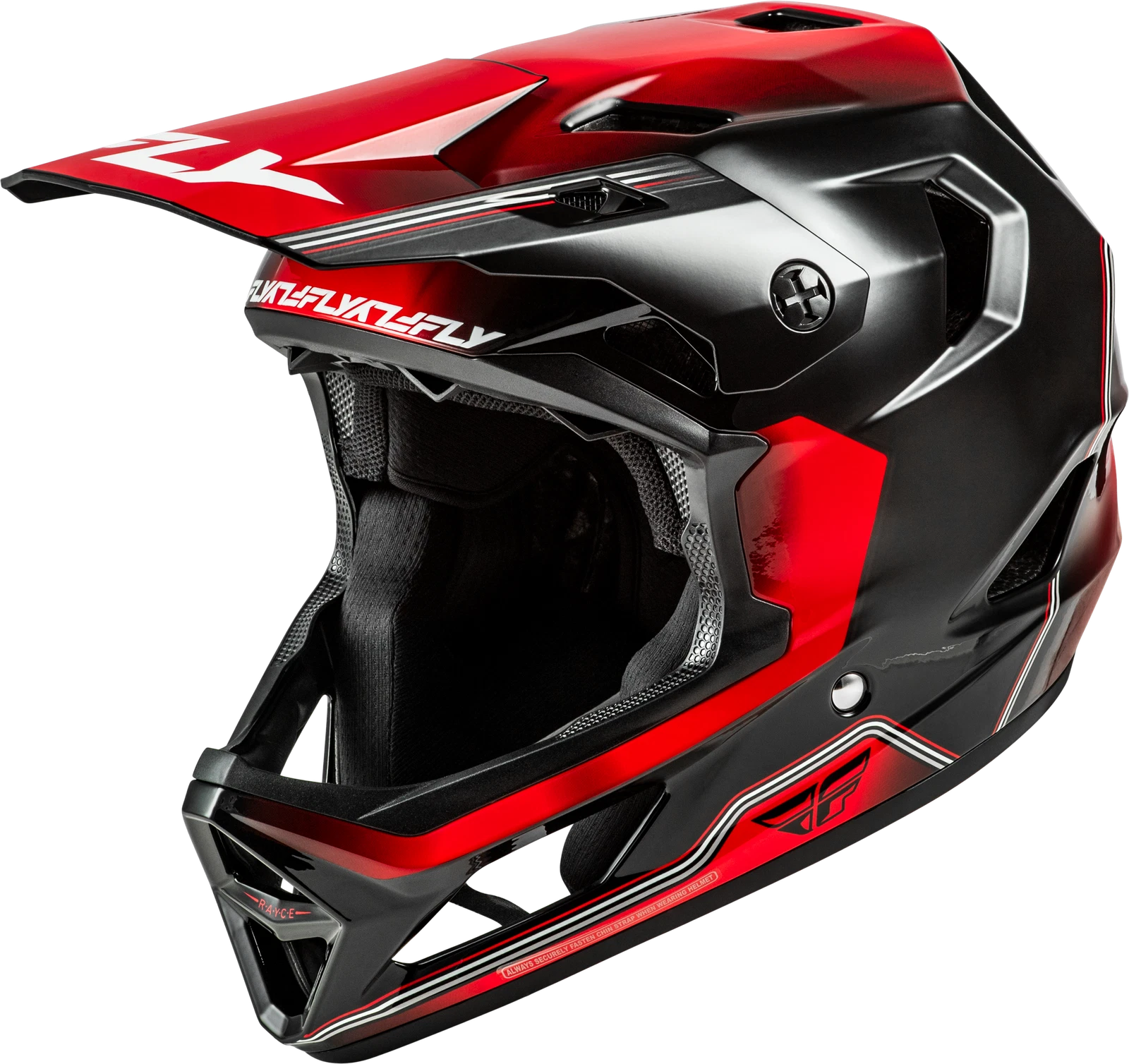 Fly Racing Rayce Repeat Full-Face Helmet for Bicycle (2024) - Large Black/Red