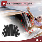 8 Pcs Car Door Pillar Window Trim for Toyota Crown Kluger (2022–2024) Black