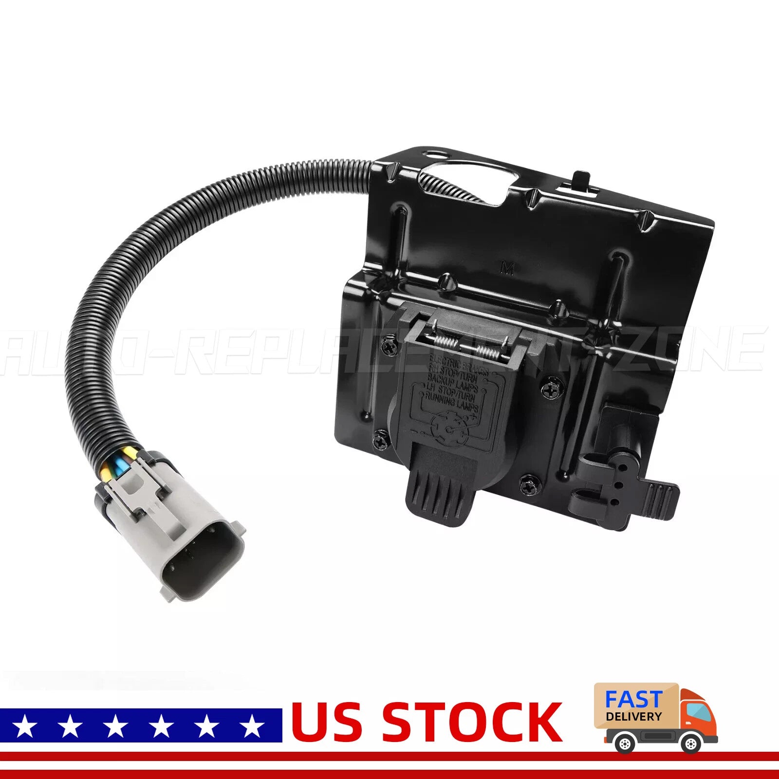4 & 7 Pin Tow Trailer Hitch Wiring Plug Assembly for Ford F-250 F-350 (1999–2001)