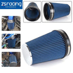6" Universal Inlet Air Intake Cone Filter for Trucks (Universal) - Blue