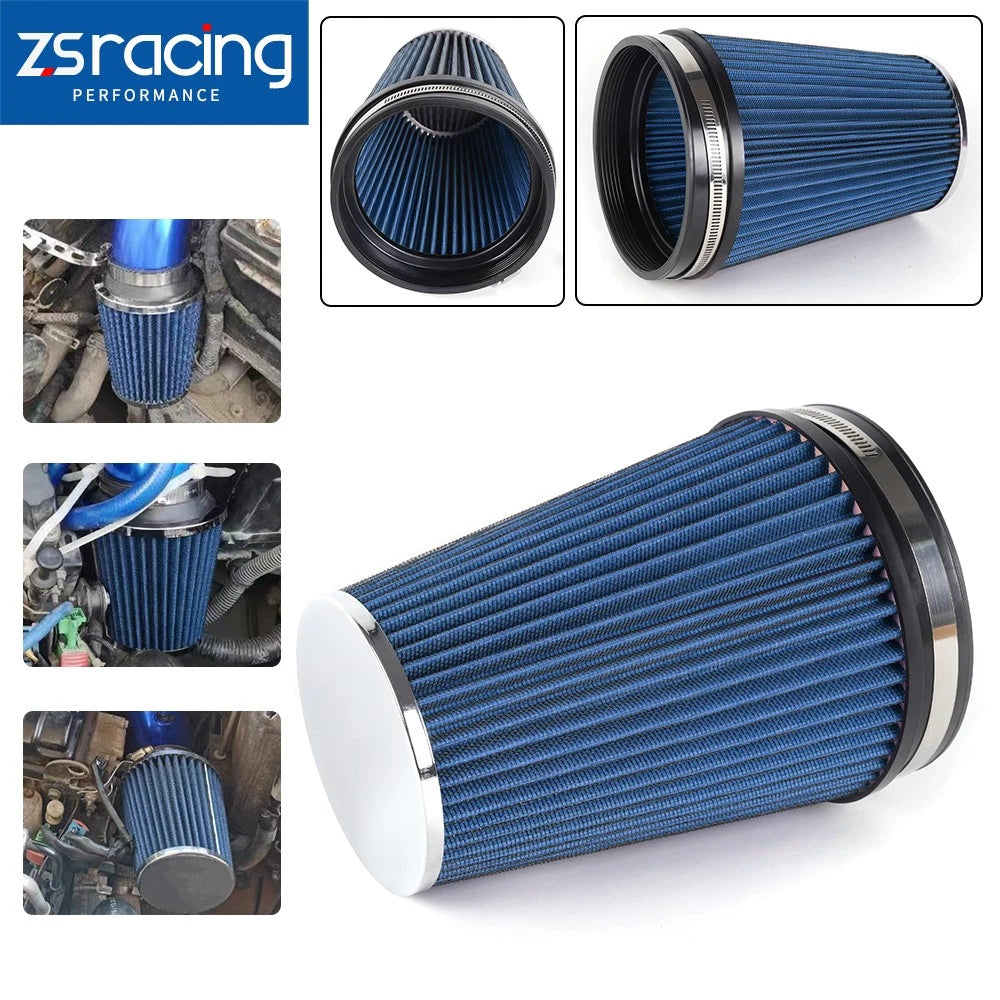 6" Universal Inlet Air Intake Cone Filter for Trucks (Universal) - Blue
