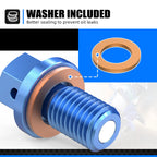 Engine Magnetic Oil Pan Drain Plug Bolt for Yamaha YZ250F 250FX 450F (2015–2023)