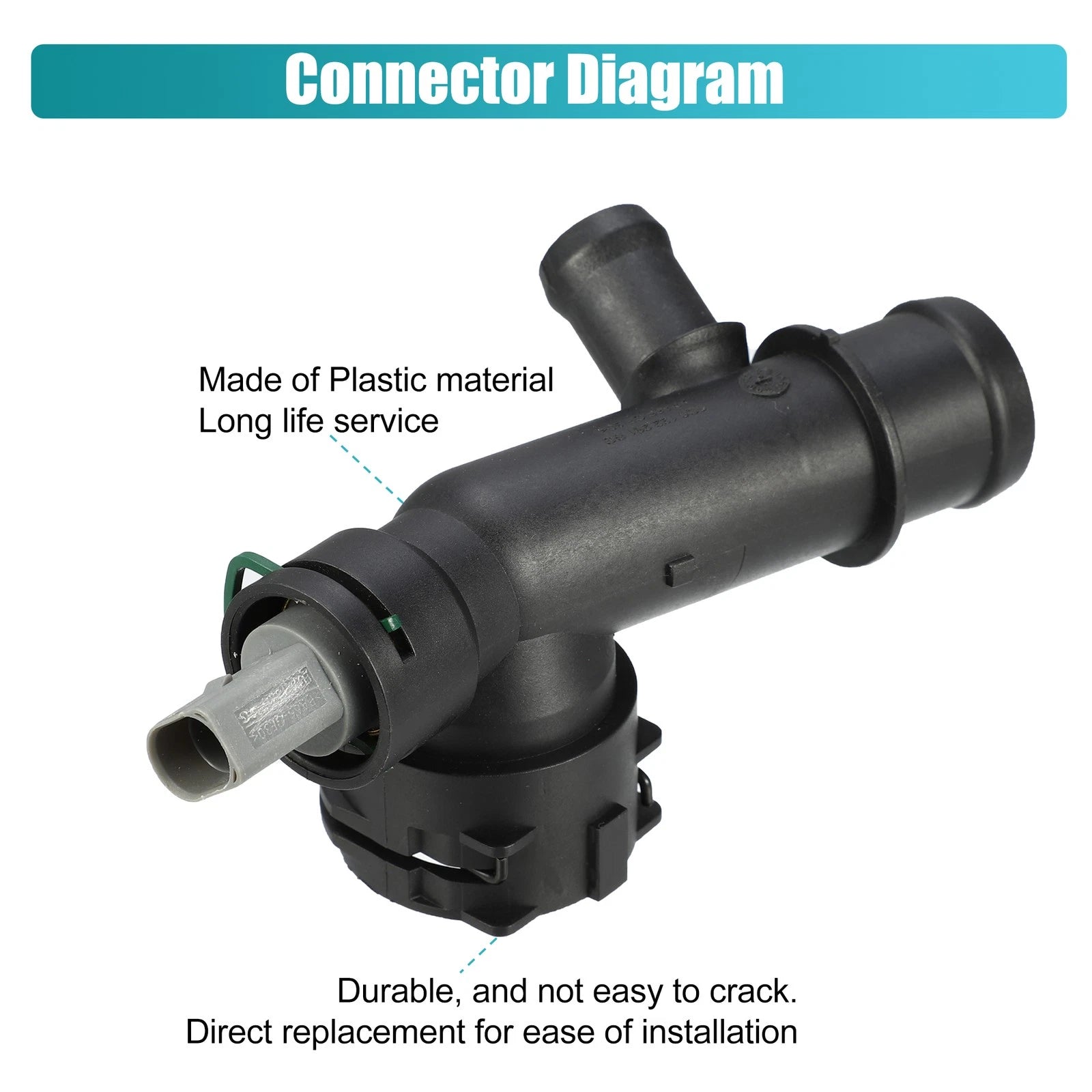 Engine Coolant Hose Connector No.5Q0122291BG for Audi A3 (2018–2020)