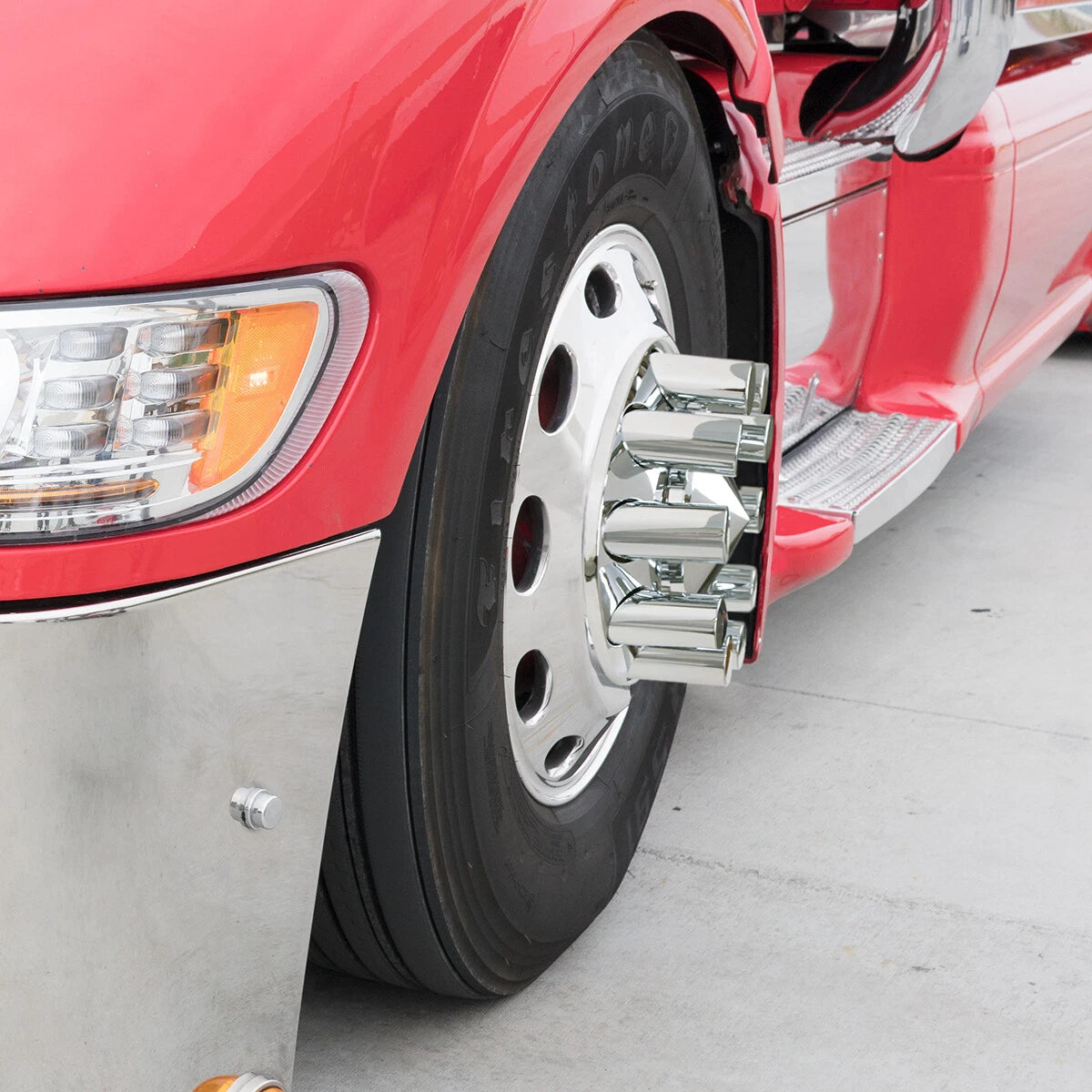 Chrome Cylinder Lug Nut Covers Thread-On for 33mm Toyota Wheels (60-Pack)