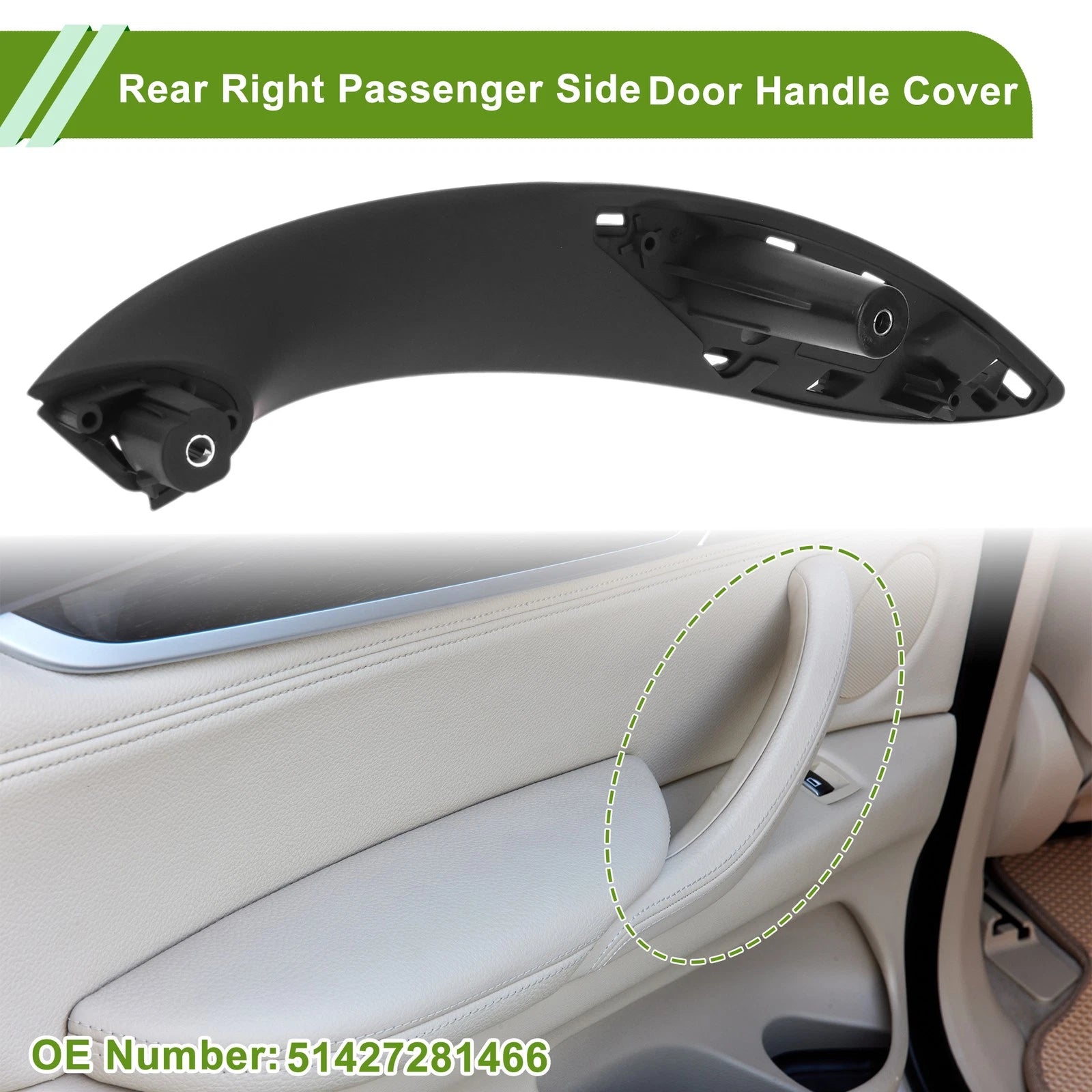 Door Panel Handle Pull Trim Cover for BMW 3 Series (2012–2018) No. 51427281466