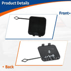 Tow Hook Cover Rear Car Bumper for BMW 530i 530e 540i M5 Black