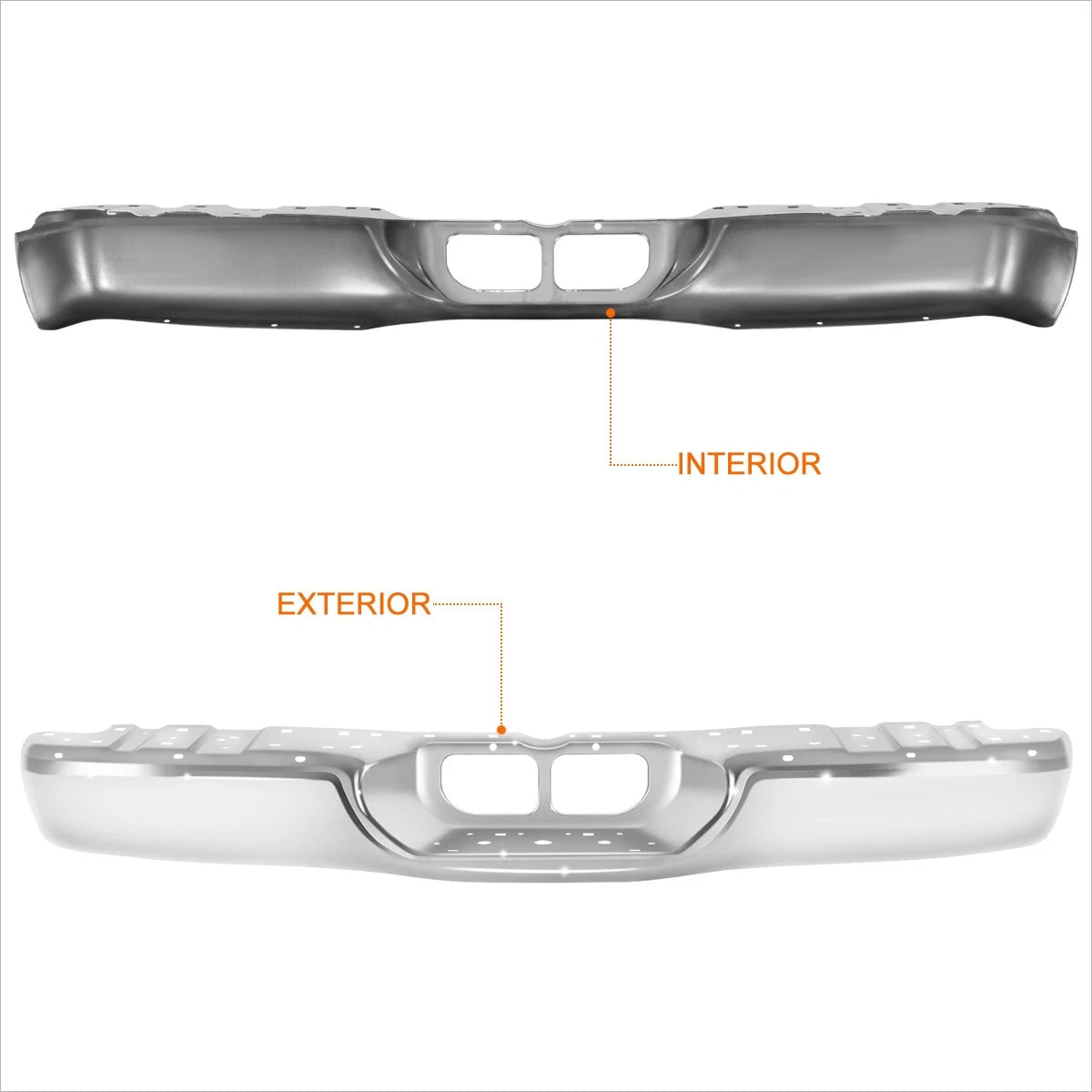 Rear Bumper Face Bar Replacement Chrome for Toyota Tundra (2000–2006)