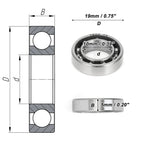 Deep Groove Ball Bearing 10x19x5mm for Scooter Skateboard (1 Pc)