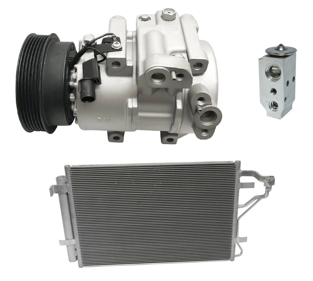 AC Compressor Kit With Condenser for Kia Forte 2.0L (2010–2013)