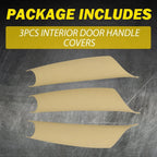 Set of 3 Beige Interior Door Handle Pull Trim Covers for BMW X5 X6 (2014–2018)