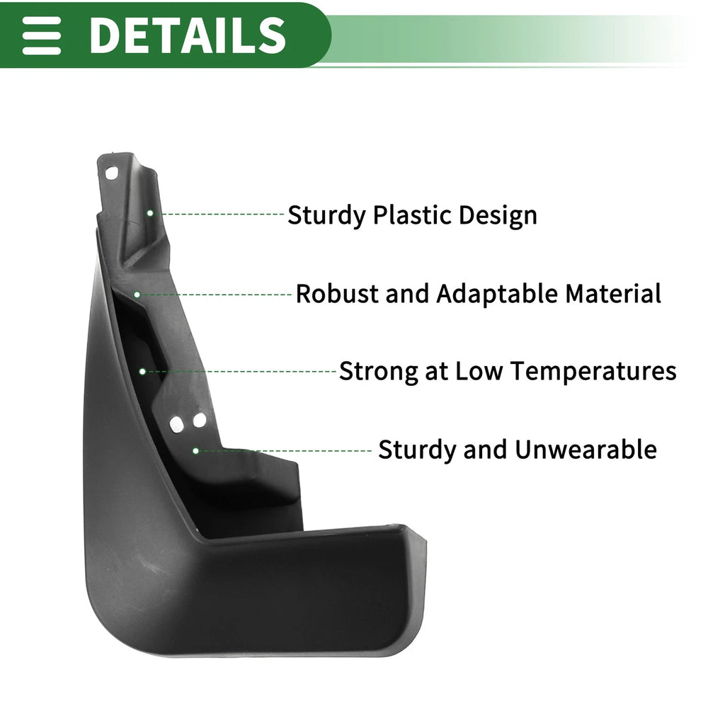 Set of 4 Mud Flaps for Audi A4 (Sedan) (2017–2018)