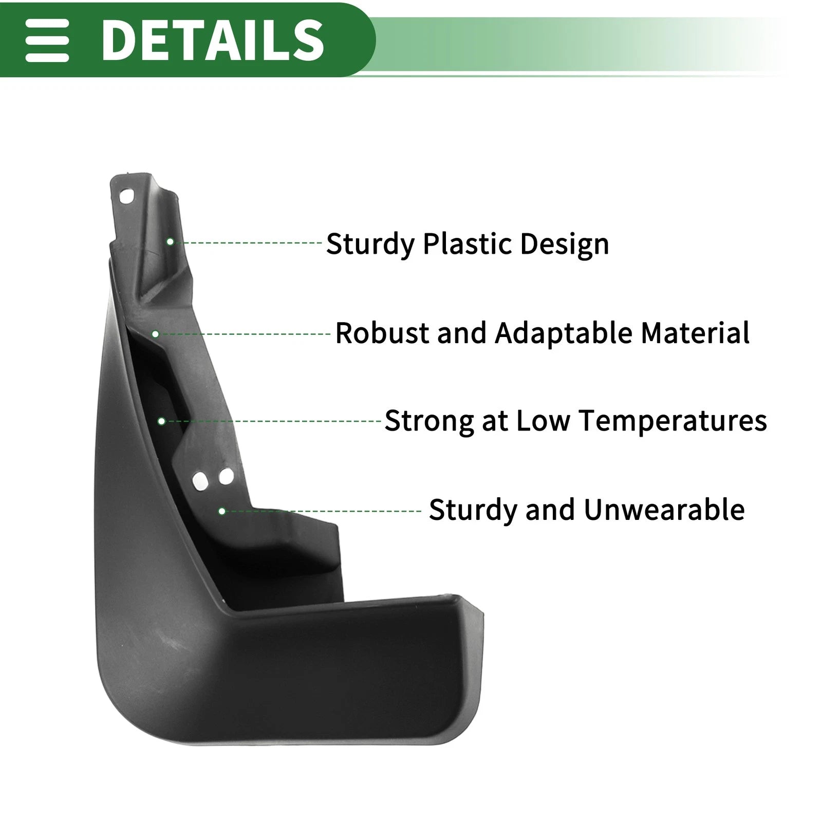 Set of 4 Mud Flaps for Audi A4 (Sedan) (2017–2018)