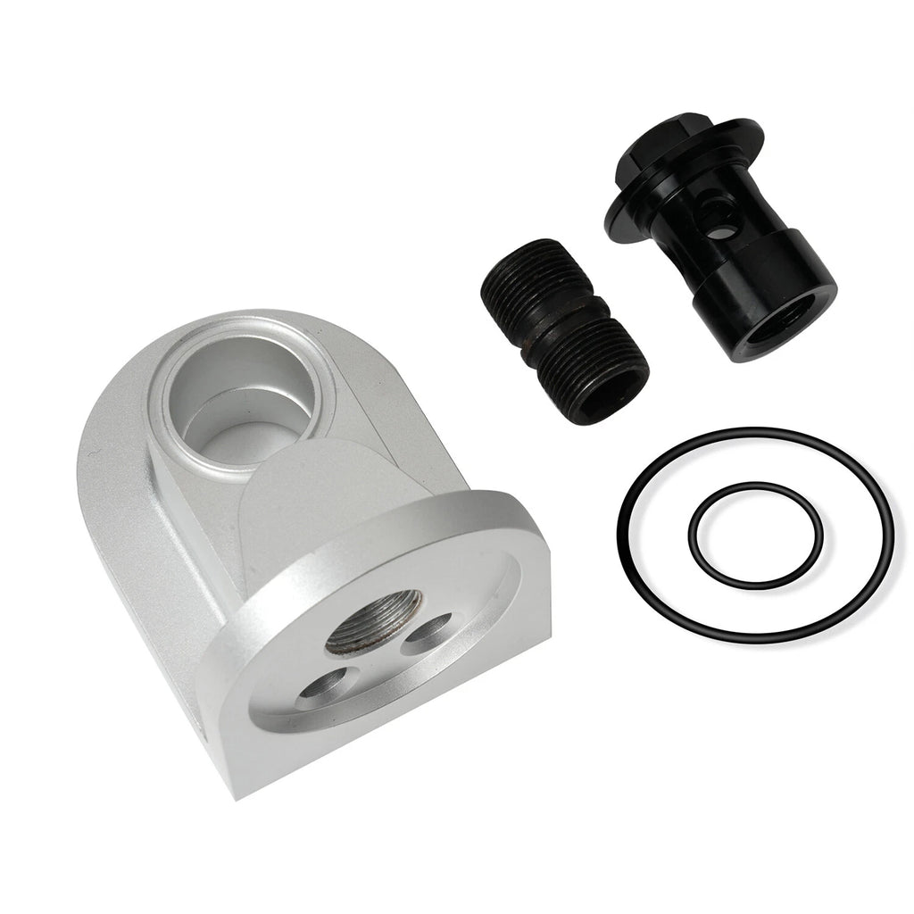 M-6880-B50 90 Degree Billet Oil Filter Adapter for Ford Mustang (1965–1995)