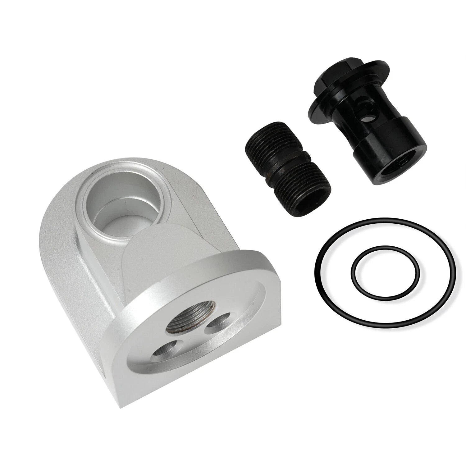 M-6880-B50 90 Degree Billet Oil Filter Adapter for Ford Mustang (1965–1995)