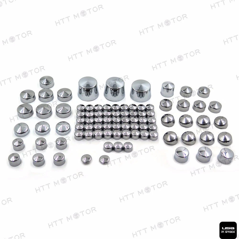 87pc Chrome Bolt Cap Dress for Harley Softail (2000–2006)