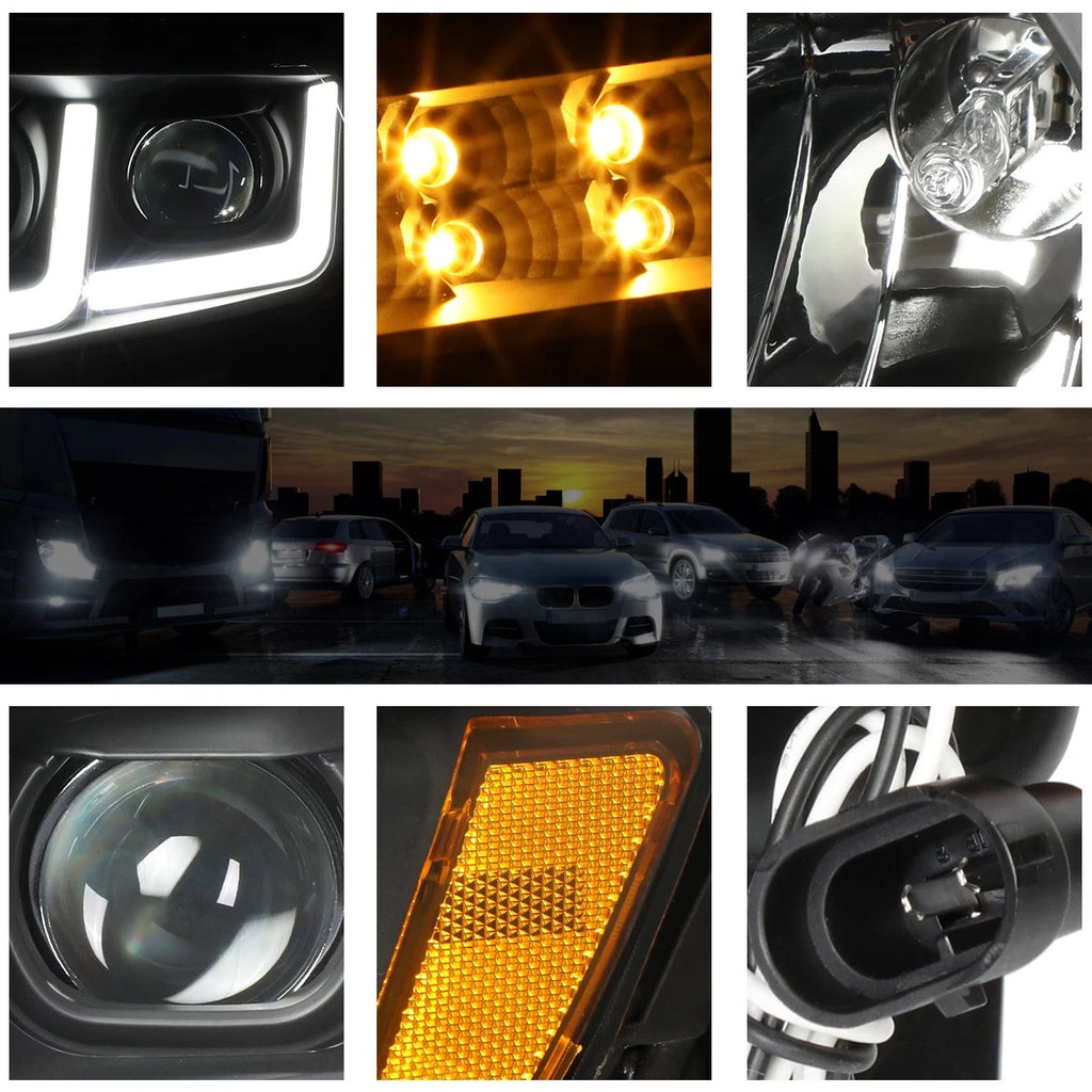 Full LED Side Marker Turn Signal Headlights for Freightliner Cascadia (2008–2017)