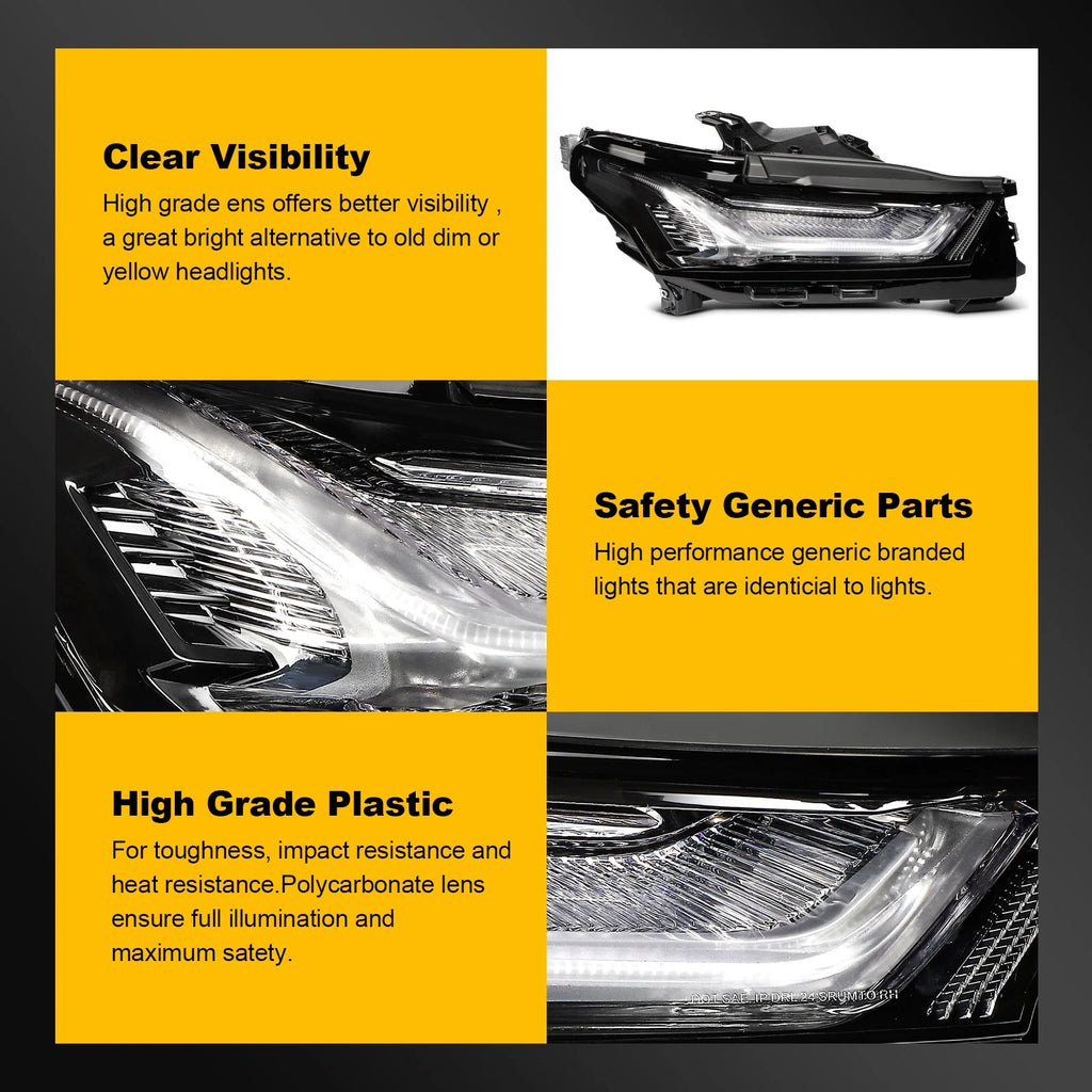 Right Side Headlight for Chevy Traverse (2022–2023) LED DRL Signal Light