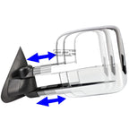 Set of 2 Chrome Power Heated Rear View Towing Mirrors for GM Chevy GMC GMTK2XX (2014–2020)