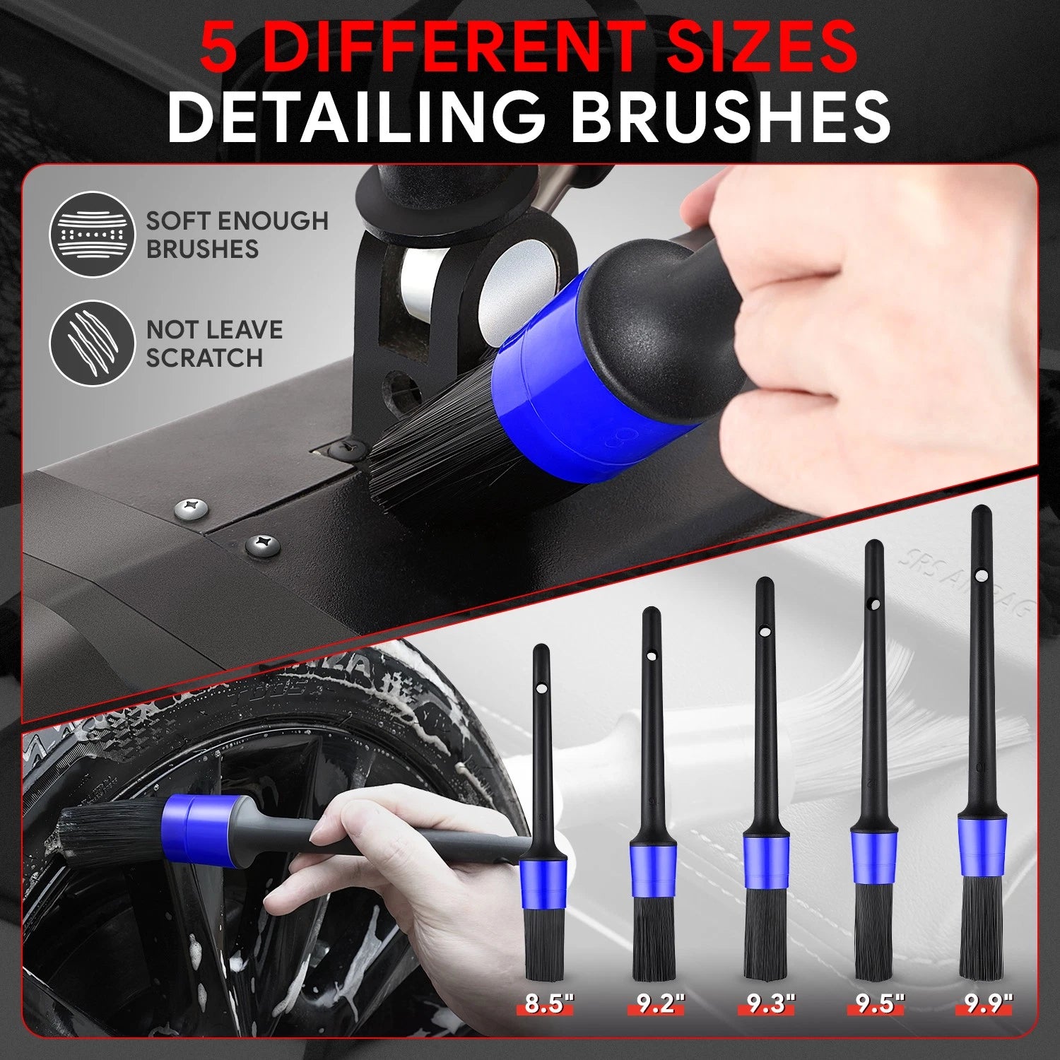19-Piece Car Wash Cleaning Kit for All Vehicles (Interior Exterior)