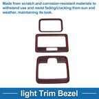 Front Row Rear Row Light Trim Bezel for Suzuki Spacia Custom (2024–2025) Black