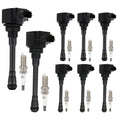 Set of 8 Ignition Coils & Spark Plugs for Nissan Titan (2017–2018)