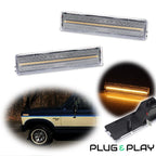 Amber LED Front Fender Side Marker Lights for Ford Bronco F150 F250 F350